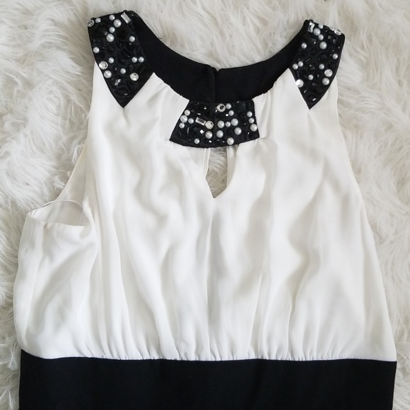 Black/white cocktail mini dress - Picture 2 of 3